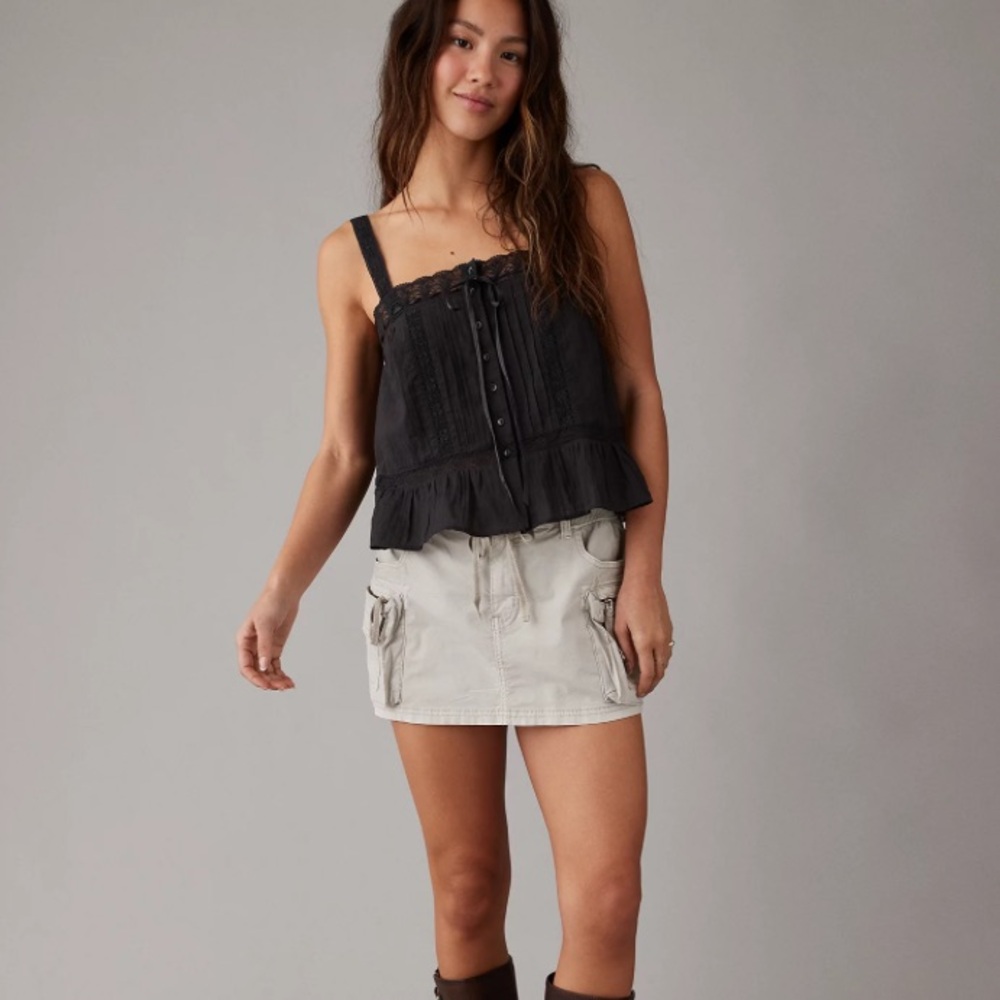AE Snappy Stretch High Waisted Cargo Mini Skort